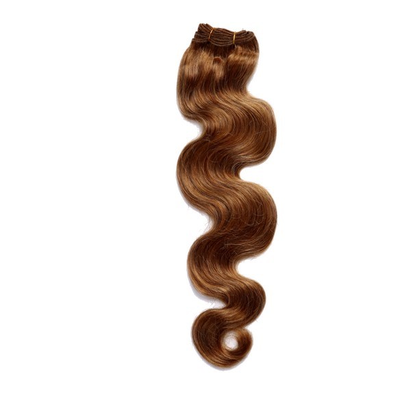 Extension à clips cheveux ondulés – Châtain Clair – Qualité Remy Hair