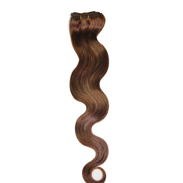 Extension à clips cheveux ondulés – Châtain Foncé – Qualité Remy Hair