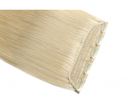 Extension monobande cheveux naturels Blond Platine